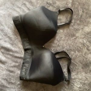 Black Victoria Secret Pink Wireless Bra